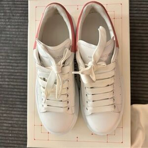Alexander McQueen White and Pink Sneakers
